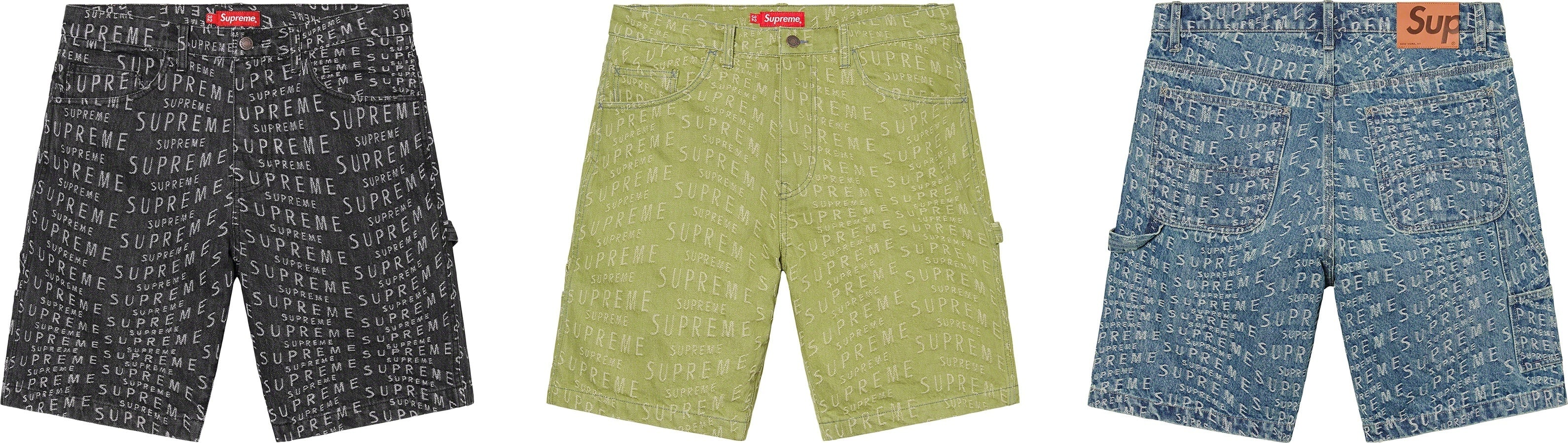 Warp Jacquard Logos Denim Painter Short